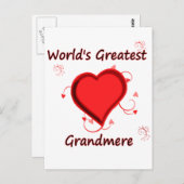 Carte Postale La plus grande grand-mère du monde (Devant / Derrière)