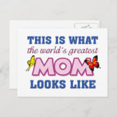 Carte Postale La plus grande maman du monde (Devant / Derrière)