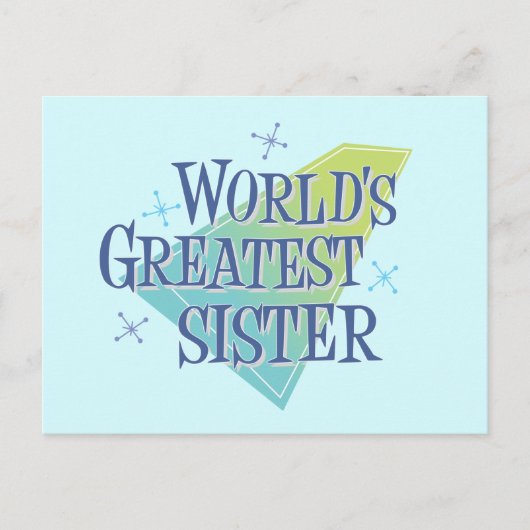 Carte Postale La plus grande soeur du monde (Devant)