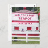 Carte Postale La plus grande théière du monde (Devant / Derrière)
