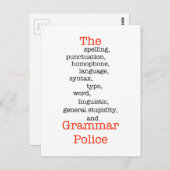 Carte Postale La police de tout (Devant / Derrière)