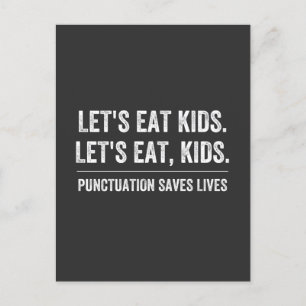 Carte Postale La ponctuation sauve des vies