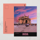 Carte Postale La Porte de l'Inde (Devant / Derrière)