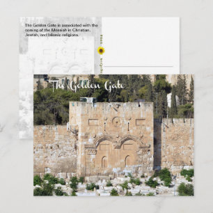 Carte Postale La Porte Dorée, Vieille Ville de Jérusalem, Israël