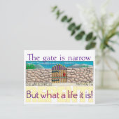 Carte Postale La porte est étroite (Debout devant)