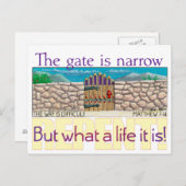 Carte Postale La porte est étroite (Devant / Derrière)