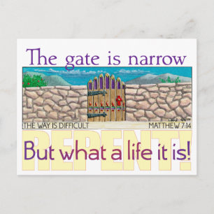 Carte Postale La porte est étroite