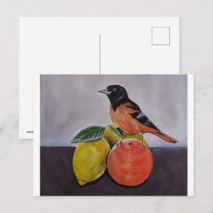 Carte Postale La pose reposante de l'Oriole peinture par Alfred