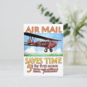 Carte Postale La poste aérienne épargne le temps (Debout devant)