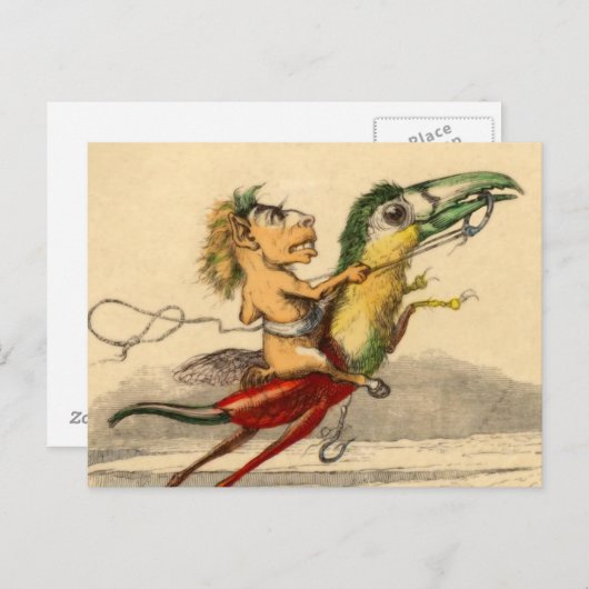 Carte Postale La Poursuite (la chasse) (Devant / Derrière)