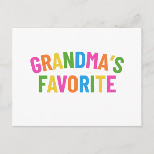 Carte Postale la préférée de grand-mère