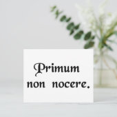 Carte Postale La première chose est de ne pas faire de mal. (Debout devant)