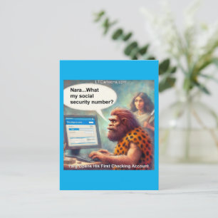 Carte Postale La première connexion de Yarg : faire ses comptes