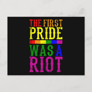 Carte Postale LA PREMIÈRE FIERTÉ ÉTAIT UN MOIS RIOT LGBT Pride L