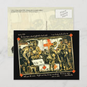 Carte Postale La Première Guerre mondiale a blessé des soldats à (Devant / Derrière)