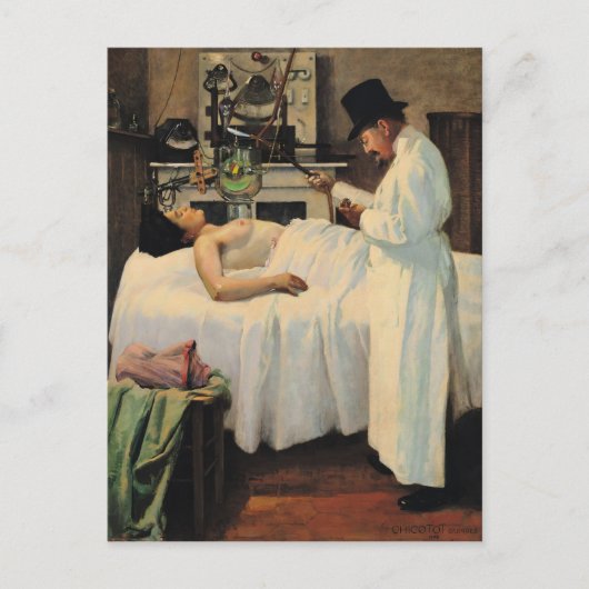 Carte Postale La première tentative de traitement du cancer avec (Devant)