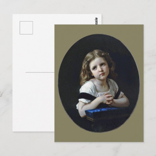 Carte Postale La Prière, Bouguereau (Devant / Derrière)