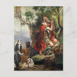 Carte Postale La prière de Gédéon, dessin pour une tapisserie