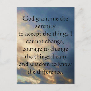 Carte Postale La prière de sérénité