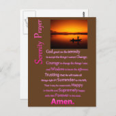 Carte Postale La prière de sérénité Silhouette Big Catch (Devant / Derrière)