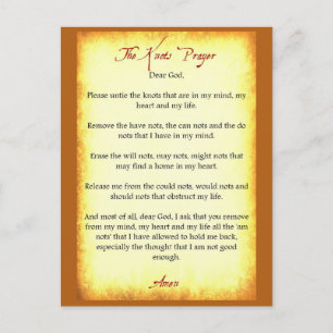 Carte Postale La prière des noeuds