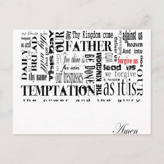 Carte Postale La prière des seigneurs (Devant)