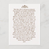 Carte Postale La prière du pape François à Notre Dame Untier des (Devant)