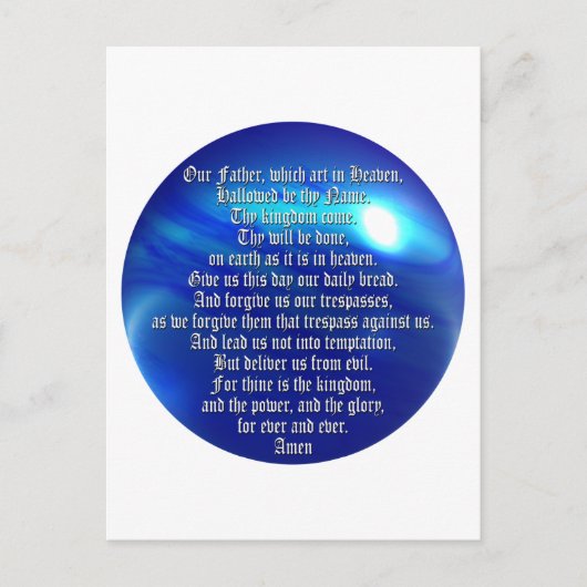 Carte Postale La prière du Seigneur (Devant)