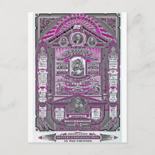 Carte Postale La prière du Seigneur Gravure vintage (rose)