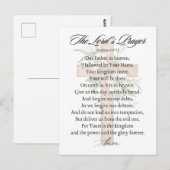 Carte Postale La Prière du Seigneur - Matthieu 6:9-13 Fleur croi (Devant / Derrière)