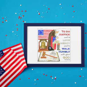 Carte Postale La prière patriotique de Washington 