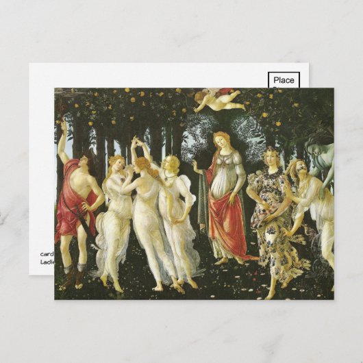 Carte Postale La Primavera by Sandro Botticelli (Devant / Derrière)