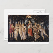 Carte Postale La Primavera (printemps) par Sandro Botticelli (Devant / Derrière)