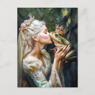 Carte Postale La princesse embrasse le prince de la grenouille