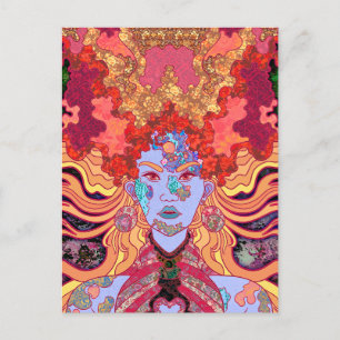 Carte Postale La Princesse en Rouge
