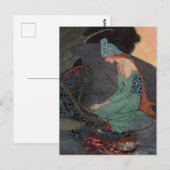 Carte Postale "La Princesse et le Dragon" par Elenore Abbott (Devant / Derrière)