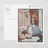 Carte Postale La princesse et les journaux par Edmund Dulac (Devant / Derrière)