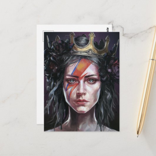 Carte Postale La princesse rockstar (Devant/Arrière en situation)