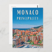 Carte Postale La principauté de Monaco (Devant / Derrière)