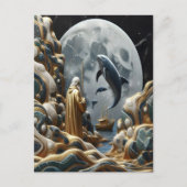 Carte Postale La prise lunaire du pêcheur d'or (Devant)