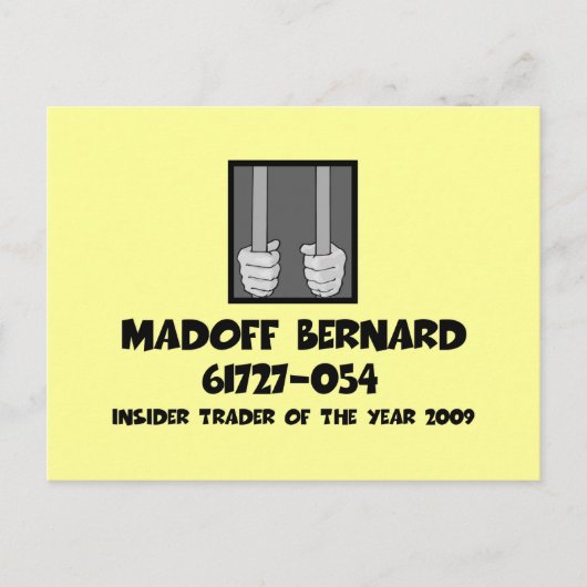 Carte Postale La prison d'Anti Bernard Madoff (Devant)