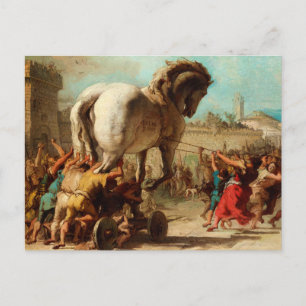 Carte Postale La procession du cheval de Troie à Troie
