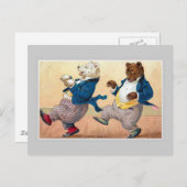 Carte Postale "La Promenade des ours" (Devant / Derrière)