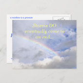 CARTE POSTALE LA PROMESSE/LES TEMPÊTES DE PLANCHE SE TERMINENT ( (Devant / Derrière)