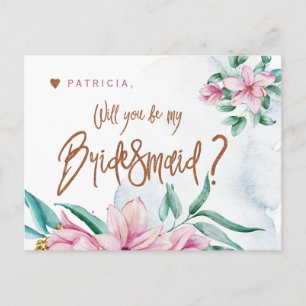 Carte Postale La proposition de Bridesmaid glam tu seras ma femm