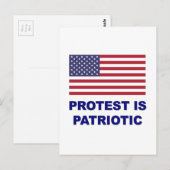 Carte Postale La protestation est patriotique (Devant / Derrière)