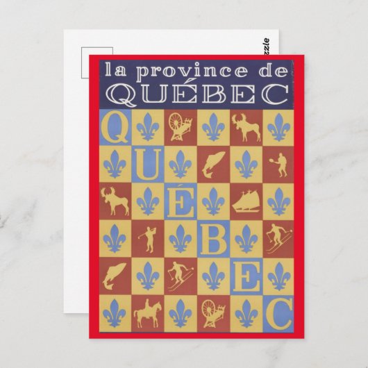 Carte Postale La province de Québec (Devant / Derrière)
