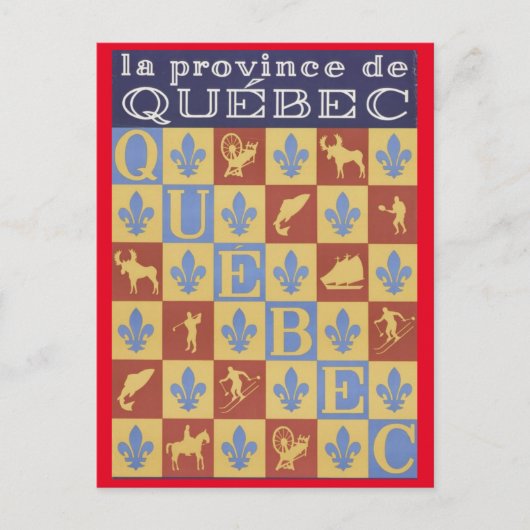 Carte Postale La province de Québec (Devant)