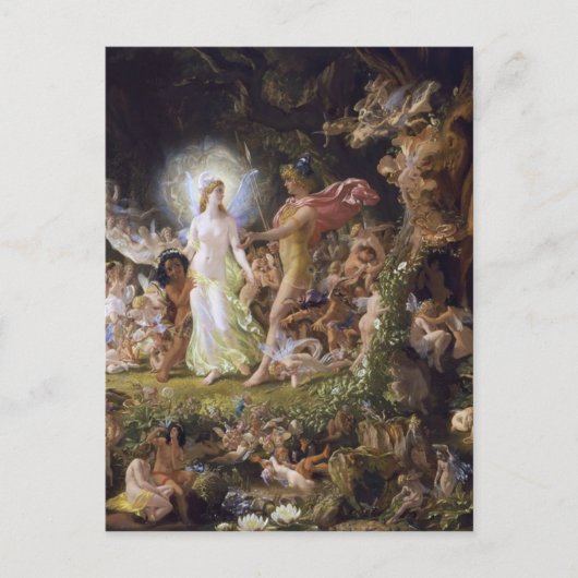 Carte Postale La querelle d'Oberon et de Titania (Devant)