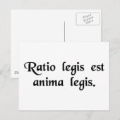 Carte Postale La raison de la loi est l'âme de la loi. (Devant / Derrière)